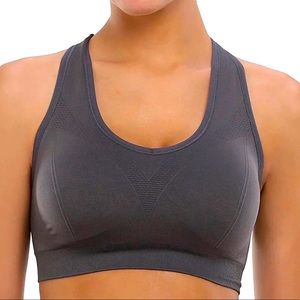 Women L. Essentials Sports Bra Racerback. Grey